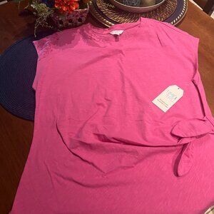 Time and Tru Women's Cotton Side Tie Top